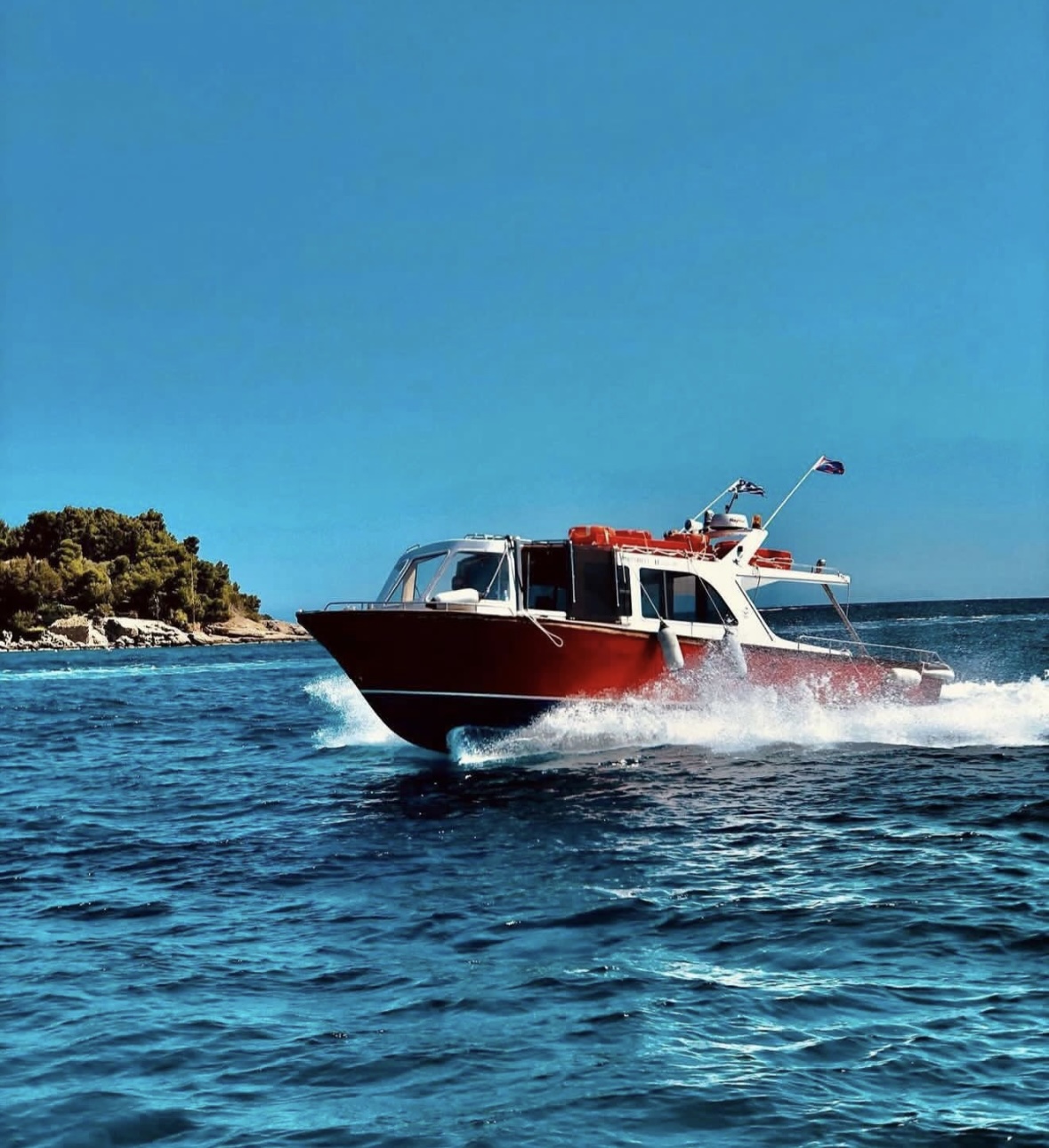 Poseidon vessel at speed